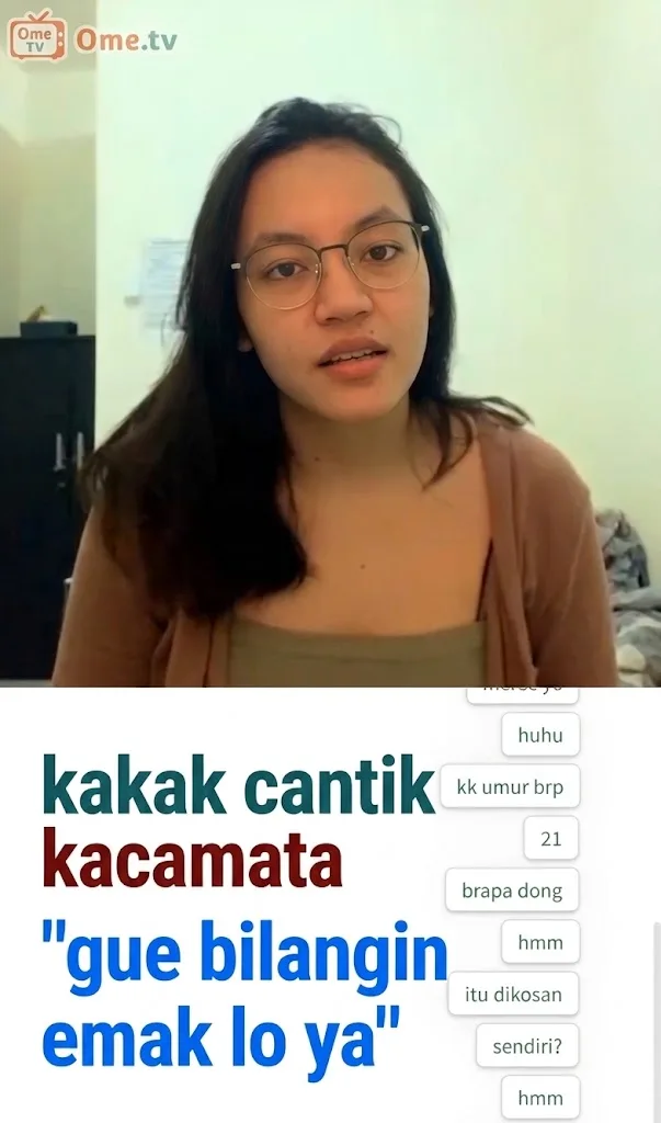 Kaka cantik kacamata, gue bilangin emak lo ya